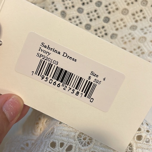 NWT ULLA JOHNSON Sabrina Lace High Neck A-Line Mini Dress - Picture 3 of 12